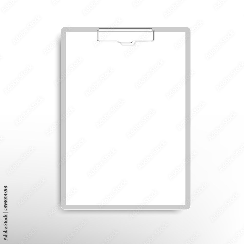 Realistic clipboard folder with blank white sheet of paper. Vector. Realistic clipboard folder with blank white sheet of paper. Vector.