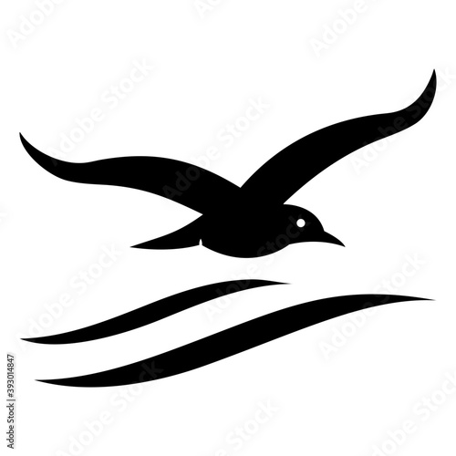 Flying Seagull Vector 