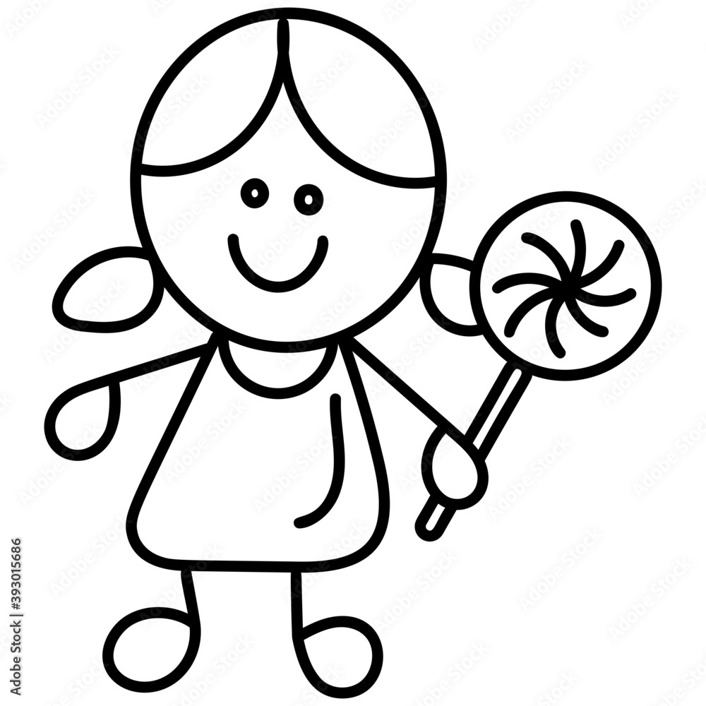 Eating Lollipop Drawing Eating Lollipop Drawing