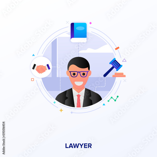 Flat Lawyer Vector 
