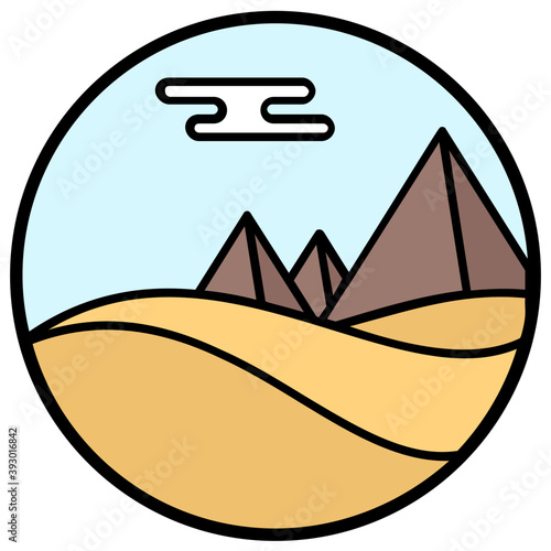 Desert Pyramid Vector 