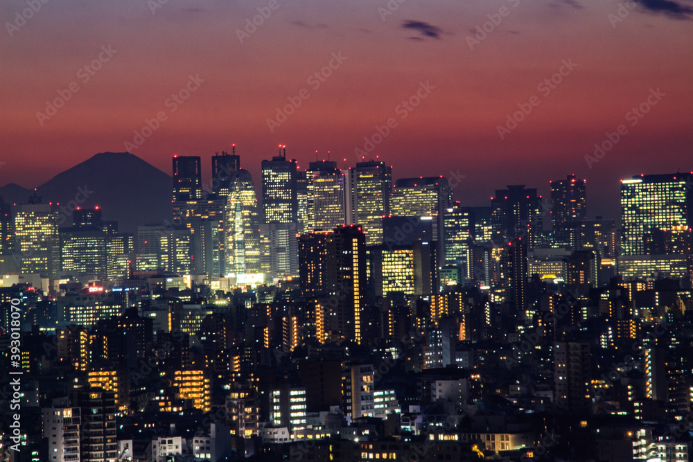 新宿高層ビル群 富士山 シルエット
夕焼け 夜景 コントラスト 新宿高層ビル群 富士山 シルエット
夕焼け 夜景 コントラスト