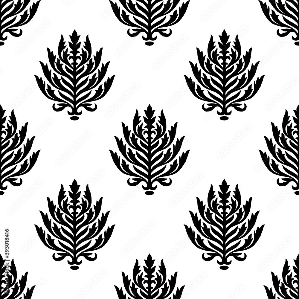  Seamless abstract geometrical pattern with white background.