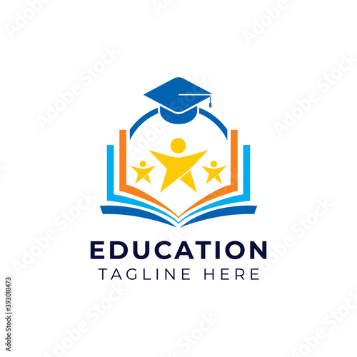 education logo icon design, vector illustration