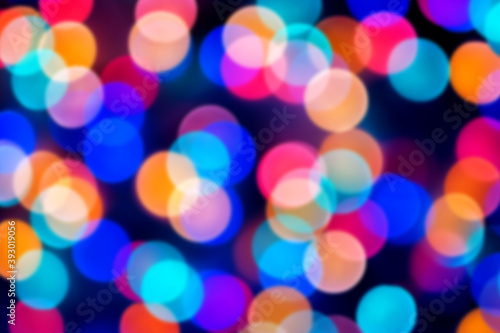 defocuced christmas lights background. Bokeh. Abstract. Background.
