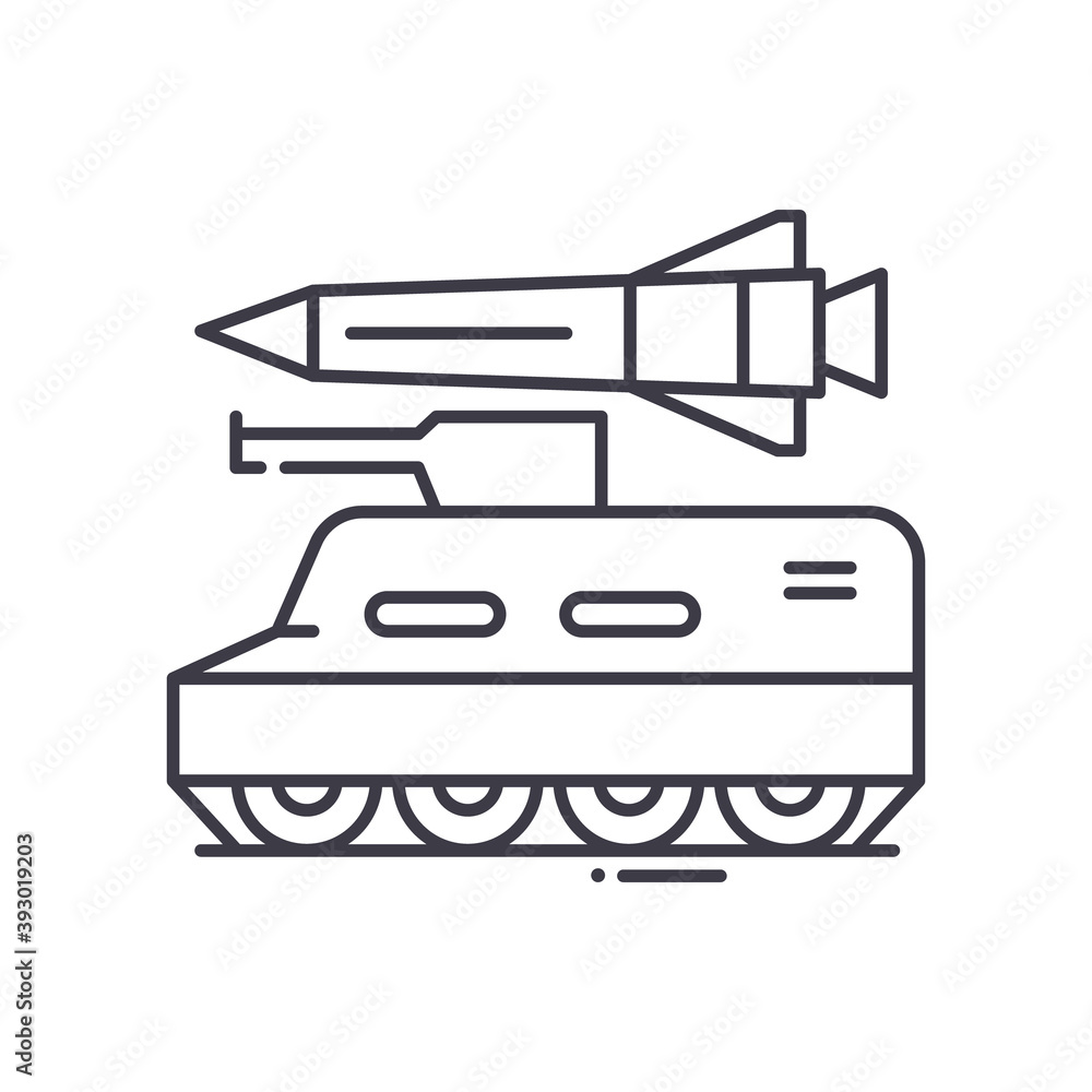 Rocket tank icon, linear isolated illustration, thin line vector, web design sign, outline concept symbol with editable stroke on white background. Rocket tank icon, linear isolated illustration, thin line vector, web design sign, outline concept symbol with editable stroke on white background.