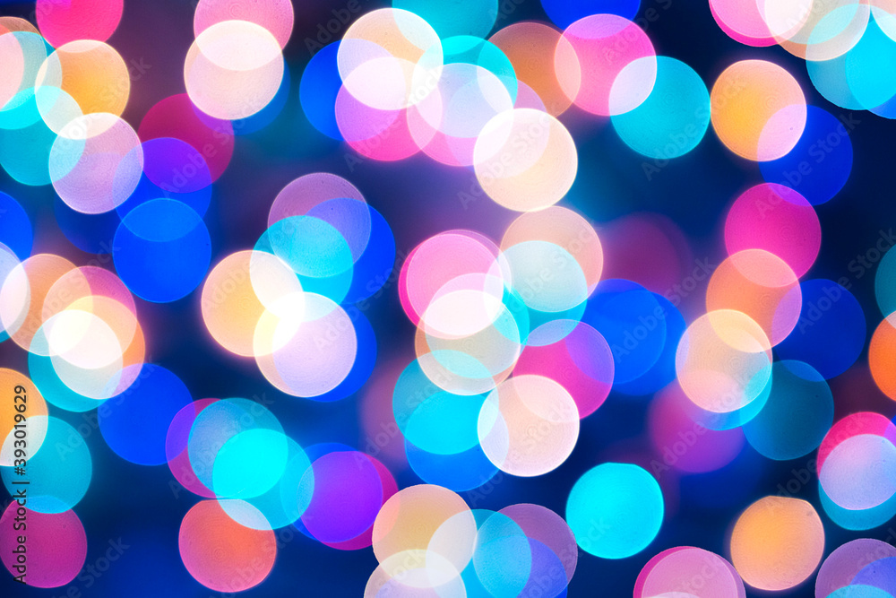 defocuced christmas lights background. Bokeh. Abstract. Background.