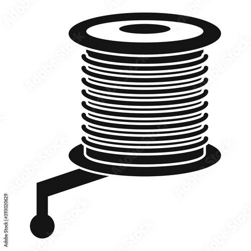 Fly fishing reel icon. Simple illustration of fly fishing reel vector icon for web design isolated on white background