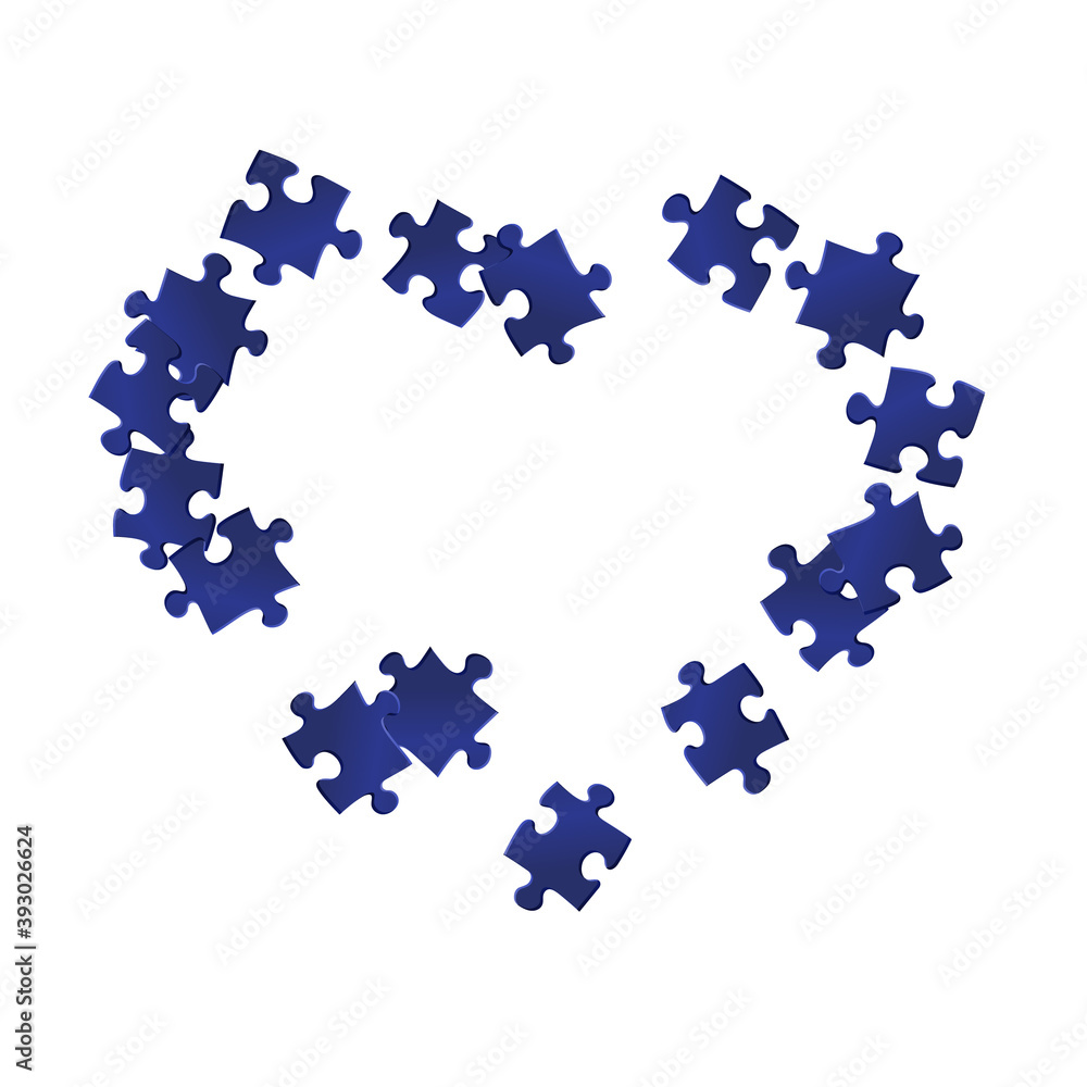Business brainteaser jigsaw puzzle dark blue Business brainteaser jigsaw puzzle dark blue