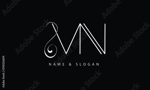 MN, NM, M, N abstract letters logo monogram