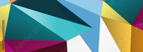 3d mosaic abstract backgrounds, low poly shape geometric design