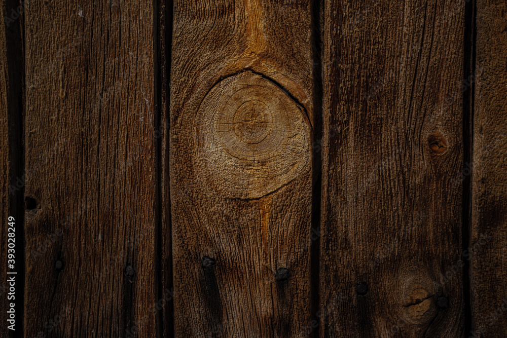 Obraz premium Aged wood texture, chips, cracks, nails in the surface, splinters, slats for construction, wooden canvases, beams with a relief, hollow, photophone for screensaver and printing