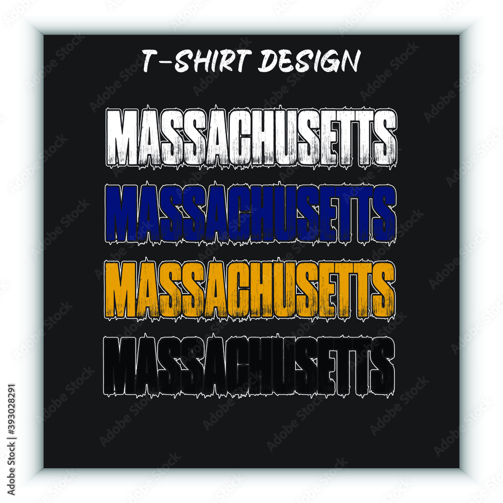 Fototapeta premium Massachusetts vintage t-shirt design