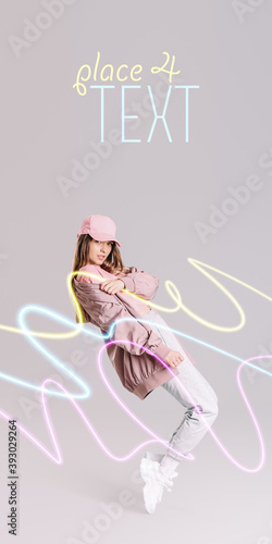 Young female hip-hop dancer...