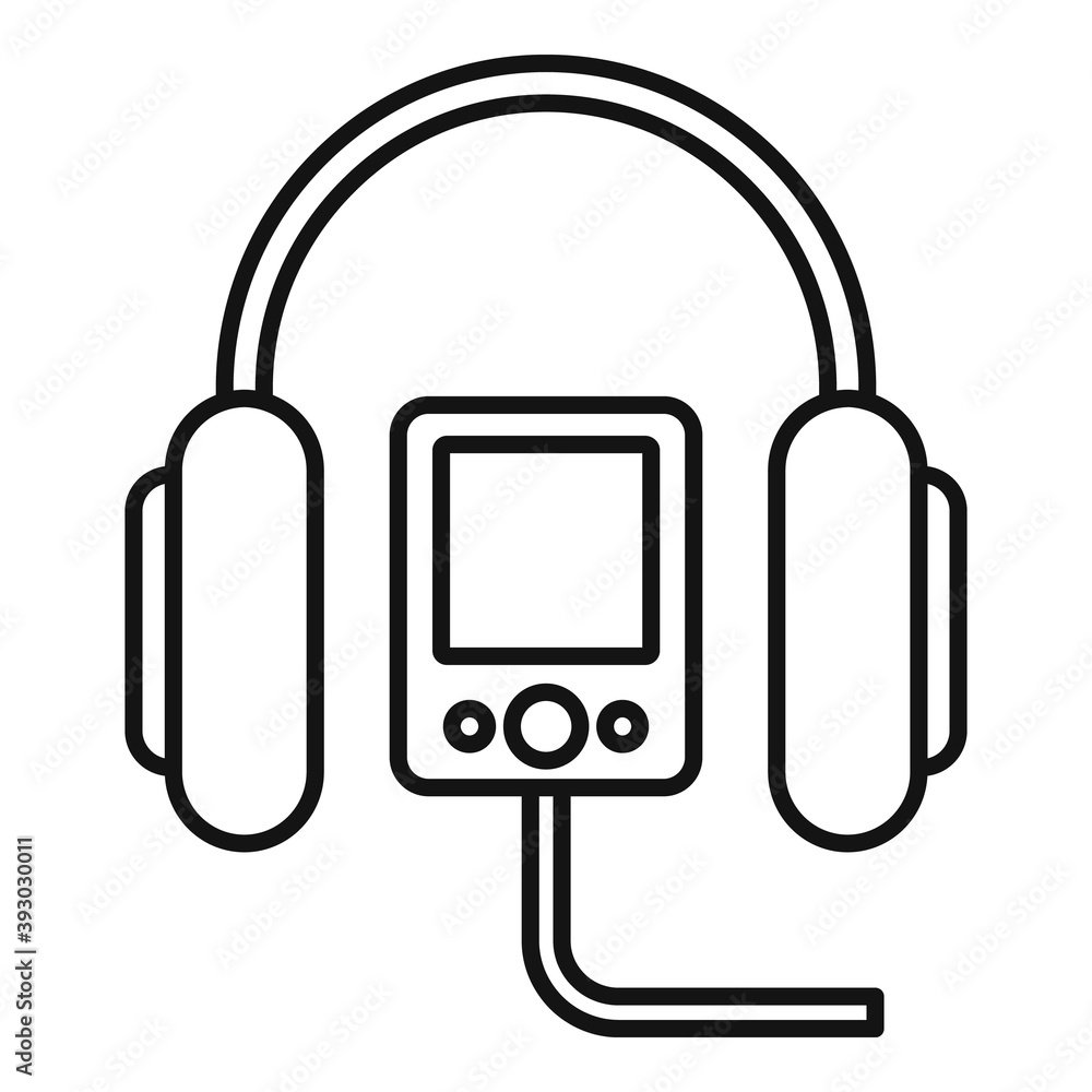 Guide music player icon. Outline guide music player vector icon for web design isolated on white background Guide music player icon. Outline guide music player vector icon for web design isolated on white background