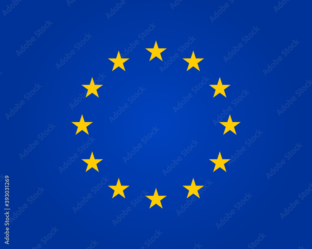 Flag eu. European union. Symbol of europe. Stars in round. Circle icon for schengen. Euro ring of community. Sign of parliament, standards and council of europa. Blue banner with yellow stars. Vector Flag eu. European union. Symbol of europe. Stars in round. Circle icon for schengen. Euro ring of community. Sign of parliament, standards and council of europa. Blue banner with yellow stars. Vector