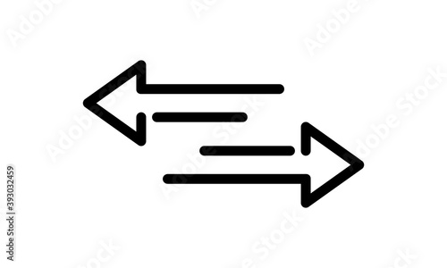 Transfer arrows icon. Data transfer vector icon. Recycling sign. Arrow to left and right symbol for your web site design, logo. Vector illustration