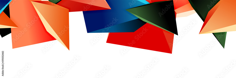 Triangle mosaic abstract background, 3d triangular low poly shapes. Geometric vector illustration for covers, banners, flyers and posters and other Triangle mosaic abstract background, 3d triangular low poly shapes. Geometric vector illustration for covers, banners, flyers and posters and other