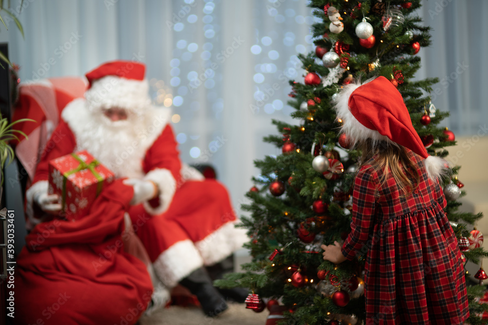 Santa Claus and child Santa Claus and child
