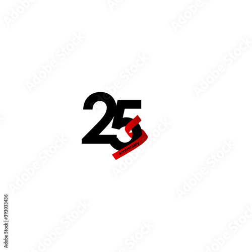 25 Years Anniversary Celebration Elegant Vector Template Design Illustration