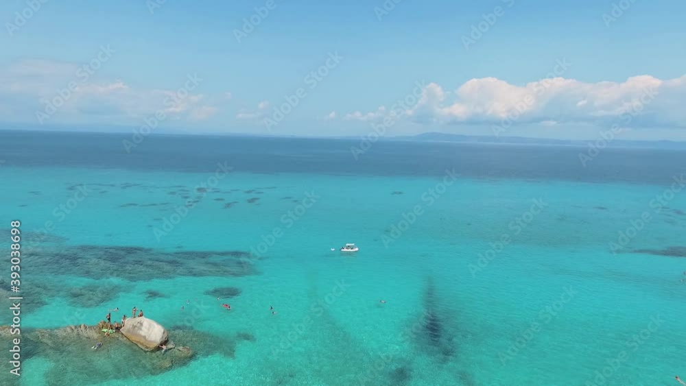 Amazing aerial view of the Halkidiki peninsula and the Aegean Sea during summer vacation. Amazing aerial view of the Halkidiki peninsula and the Aegean Sea during summer vacation.