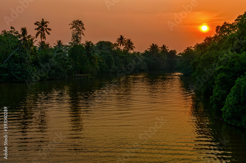Sunset river view