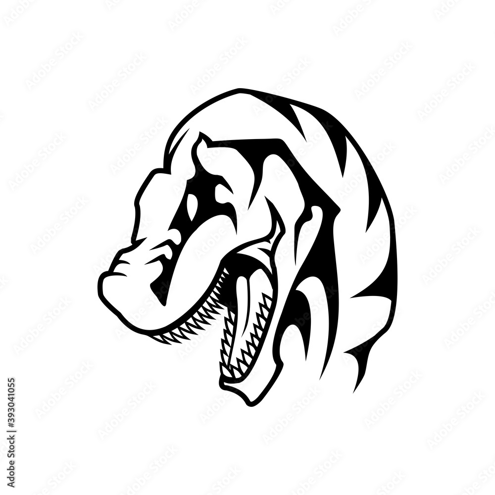Fototapeta premium Rex Raptor Logo Illustration vector Template