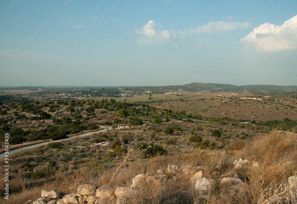View on  biblical landscape Beit  Guvrin  Maresha. Israel.