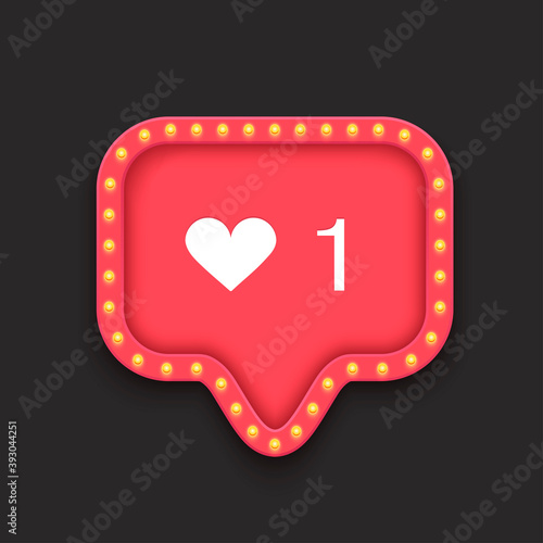 Vector modern concept retro billboard with like background