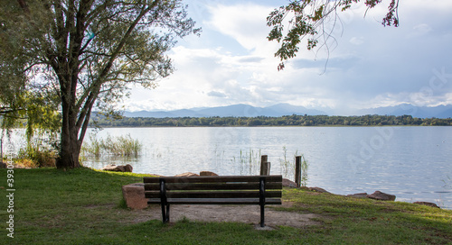 Lago di Varese landscape in northen Italy.