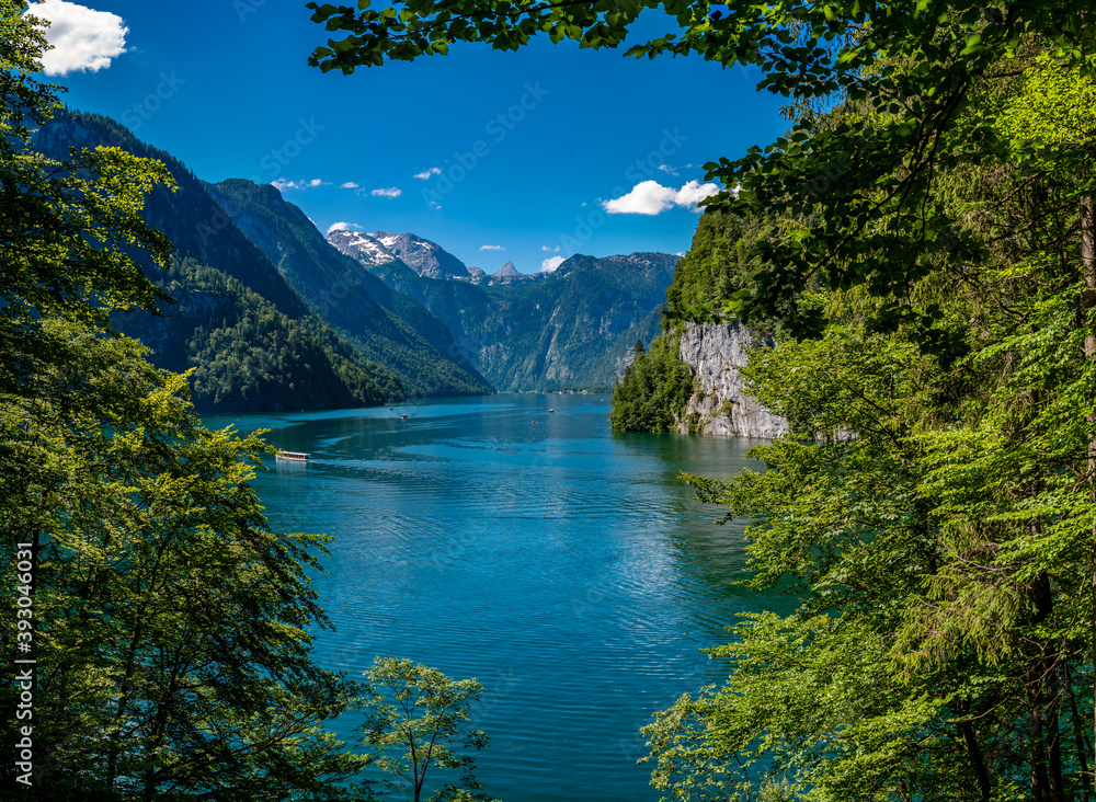 Blick vom Malerwinkel auf den Königsee.