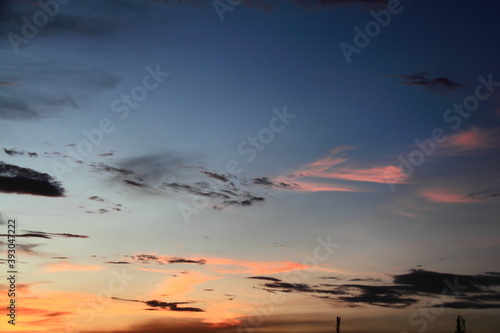 sunset in the sky