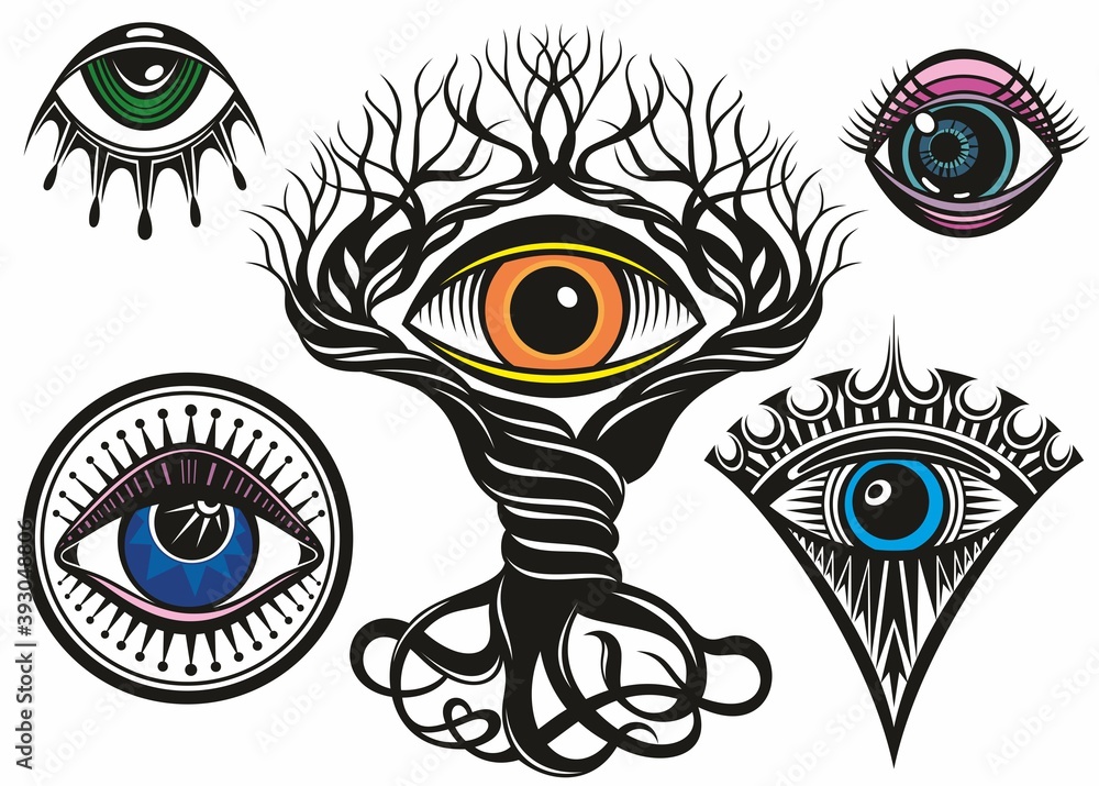 Allseeing Eye Tattoo Design In Blackwork Black Masonic Seclorum Vector,  Black, Masonic, Seclorum PNG and Vector with Transparent Background for  Free Download