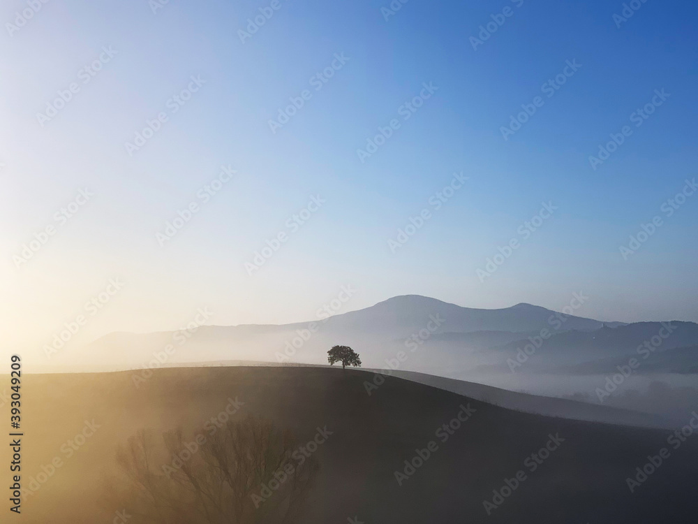 Fototapeta premium Val d'Orcia hills sunrise