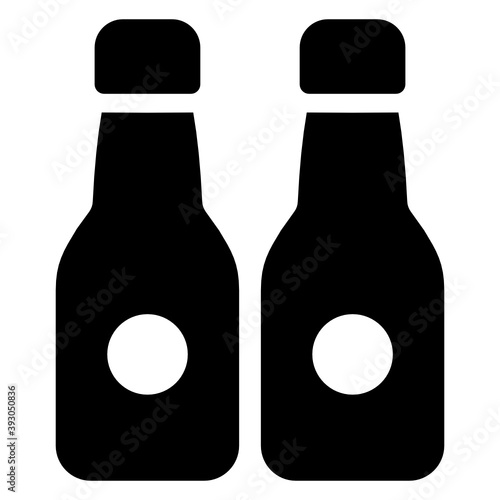 
Modern filled icon of sauces, spicy sauces 
