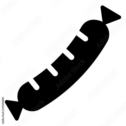 
Sausages icon, frankfurter solid editable vector
