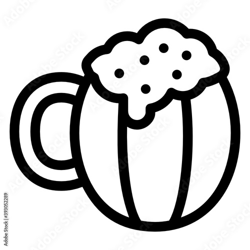 
Glyph icon of mulled wine, filled vector 
