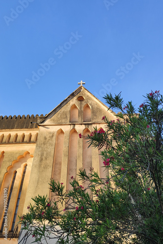 st joseph's cathedral zanzibar  and blue sky