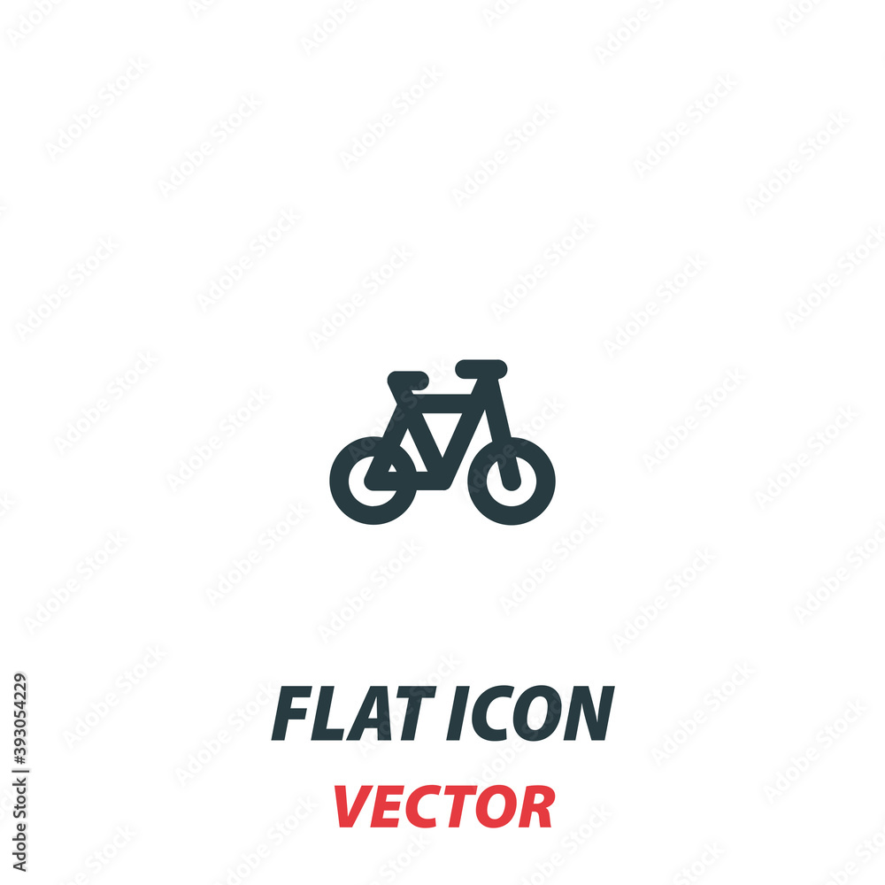 Bike icon in a flat style. Vector illustration pictogram on white background. Isolated symbol suitable for mobile concept, web apps, infographics, interface and apps design Bike icon in a flat style. Vector illustration pictogram on white background. Isolated symbol suitable for mobile concept, web apps, infographics, interface and apps design