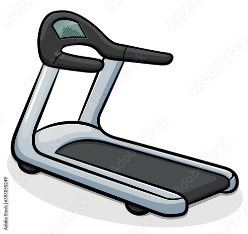 Vector treadmill running machine illustration