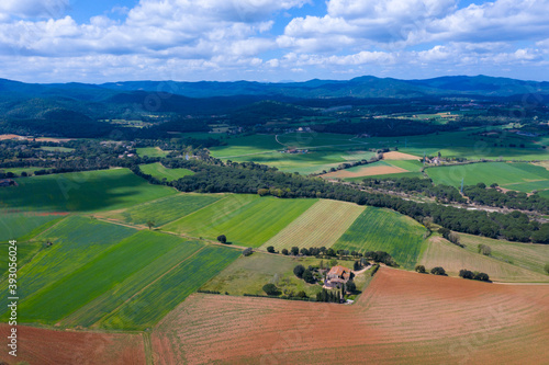 Agricultural landscape, Cruilles municipality, Baix Emporda, The Costa Brava, Emporda region, Girona Province, Catalonia, Spain, Europe photo