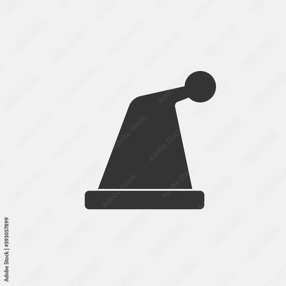 Santa hat vector icon for web and design Santa hat vector icon for web and design