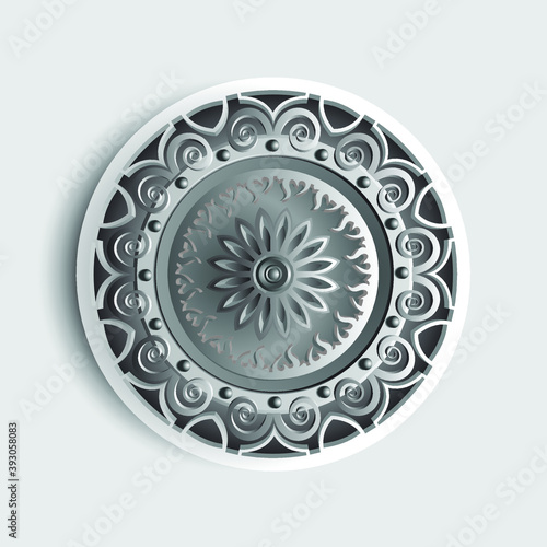 Mandala 3d Vettoriale