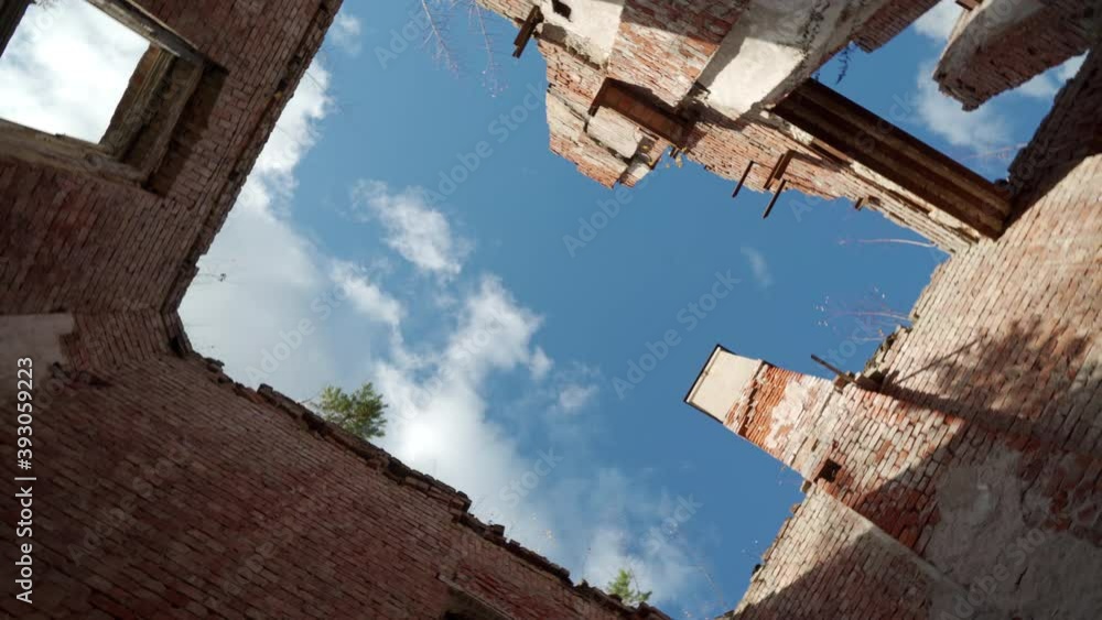 Ruins of old destroyed stone building in Mariental park, abandoned cottage in Pavlovsk, St. Petersburg, Russia. High quality 4k footage Ruins of old destroyed stone building in Mariental park, abandoned cottage in Pavlovsk, St. Petersburg, Russia. High quality 4k footage