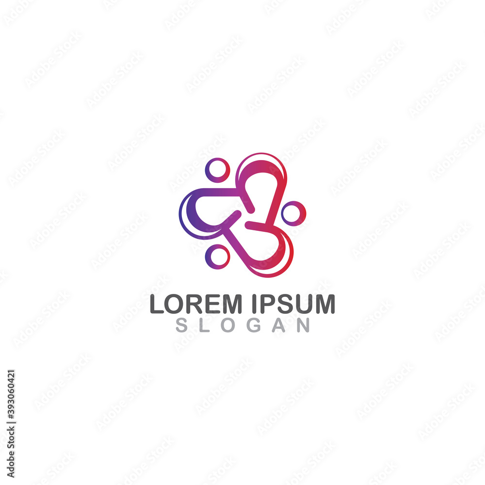 Abstract people logo Vector Emblem Design Template. Creative Circle of People Icon Abstract people logo Vector Emblem Design Template. Creative Circle of People Icon