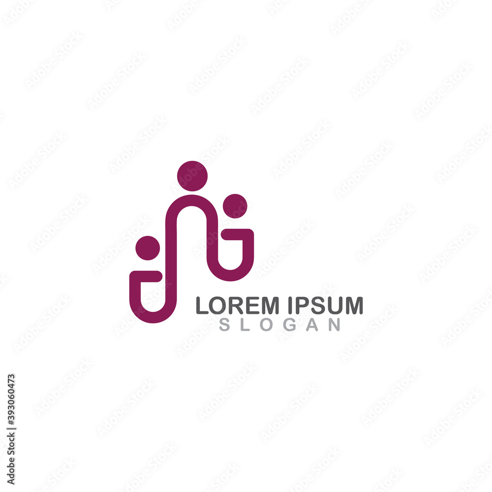 Abstract people logo Vector Emblem Design Template. Creative Circle of People Icon Abstract people logo Vector Emblem Design Template. Creative Circle of People Icon