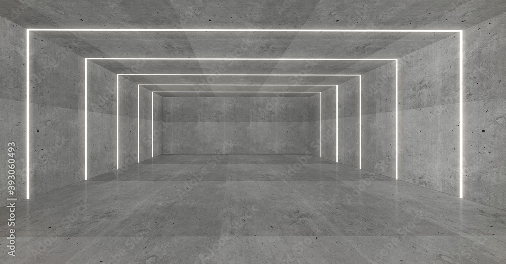 modern concrete line light 3d rendering image_5 modern concrete line light 3d rendering image_5
