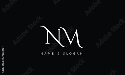 MN, NM, M, N abstract letters logo monogram