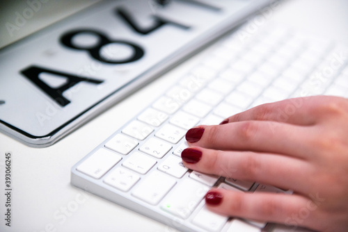 white apple keyboard close up