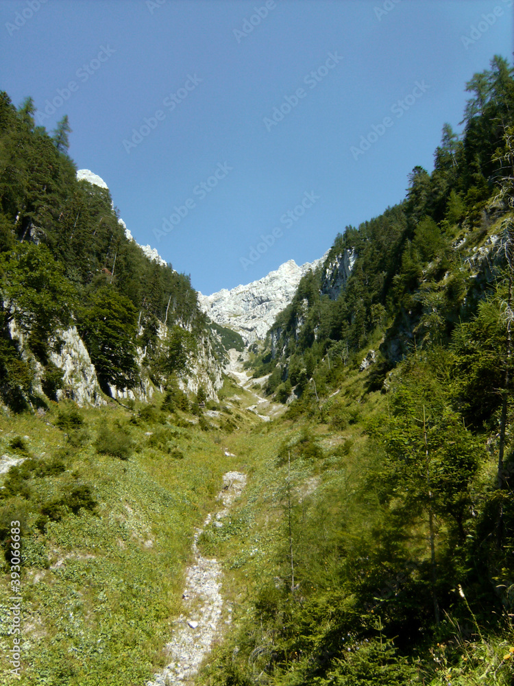 Mittenwald via ferrata in Bavarian Alps, Germany Mittenwald via ferrata in Bavarian Alps, Germany